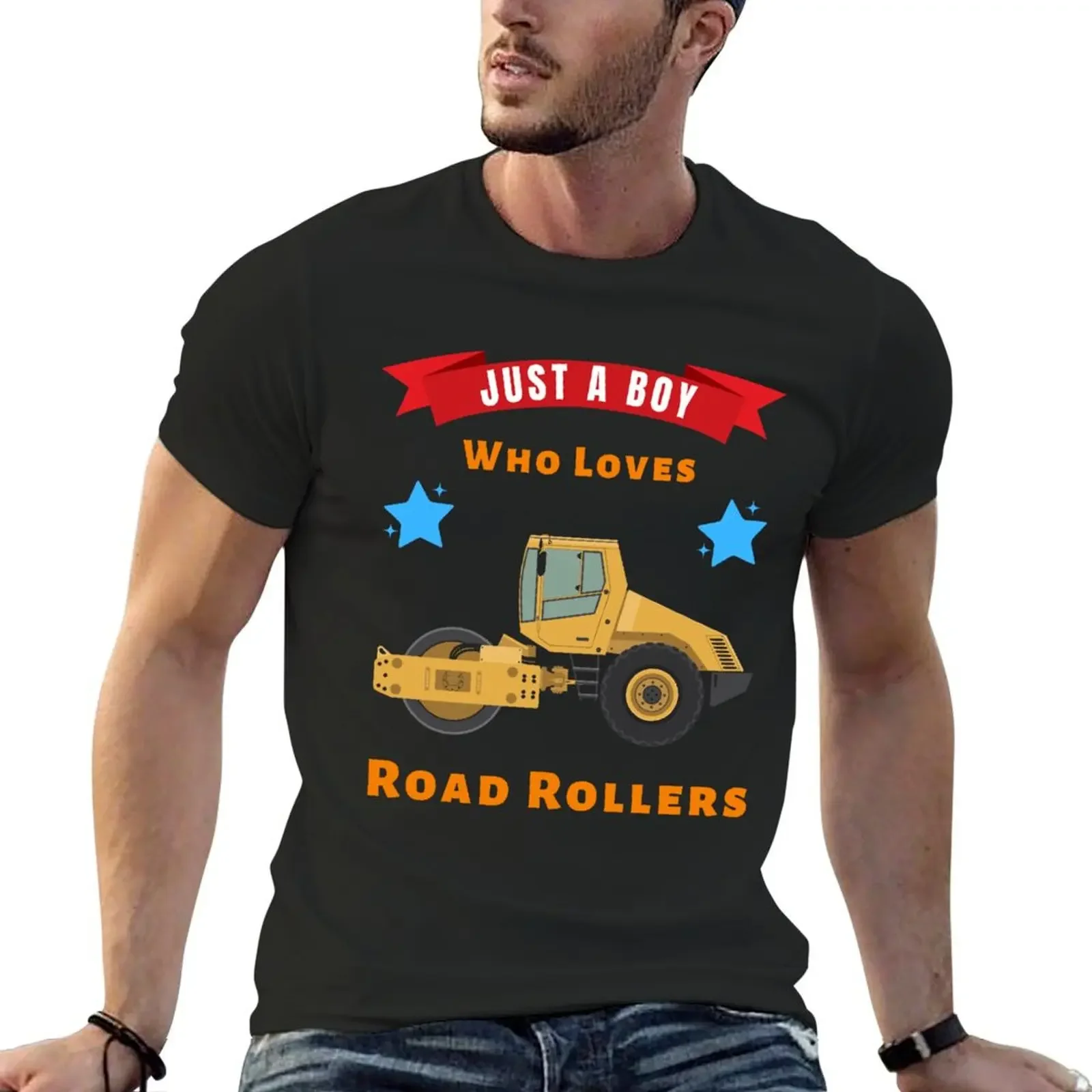 Just a Boy Who Loves Road Rollers T-Shirt anime t shirts Aesthetic clothing men graphic t shirts