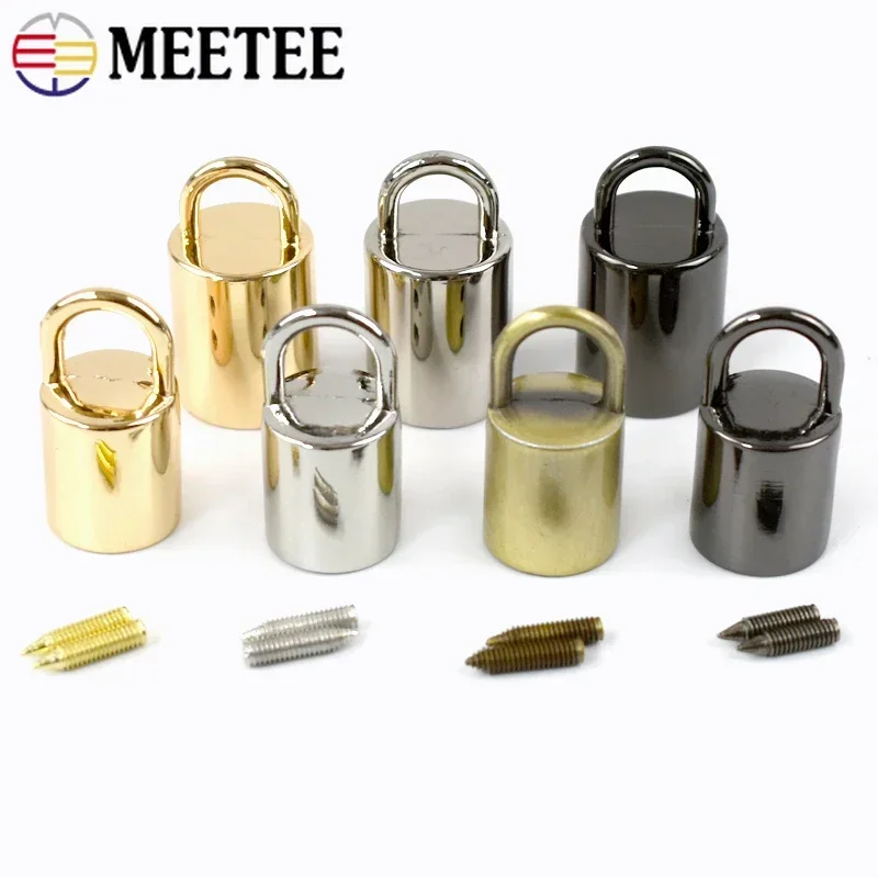 5-50Pcs 11mm/14mm Strap Screw Hook Bag Metal Buckles Tassel Cap Clamping Clip Clasp Handbag Connector Stopper Rope Lock Hardware