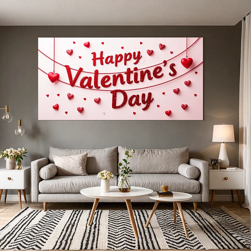 Fondo del Día de San Valentín, decoraciones de pancarta, accesorios de fotografía, suministros para fiestas, fondo de decoración de corazón