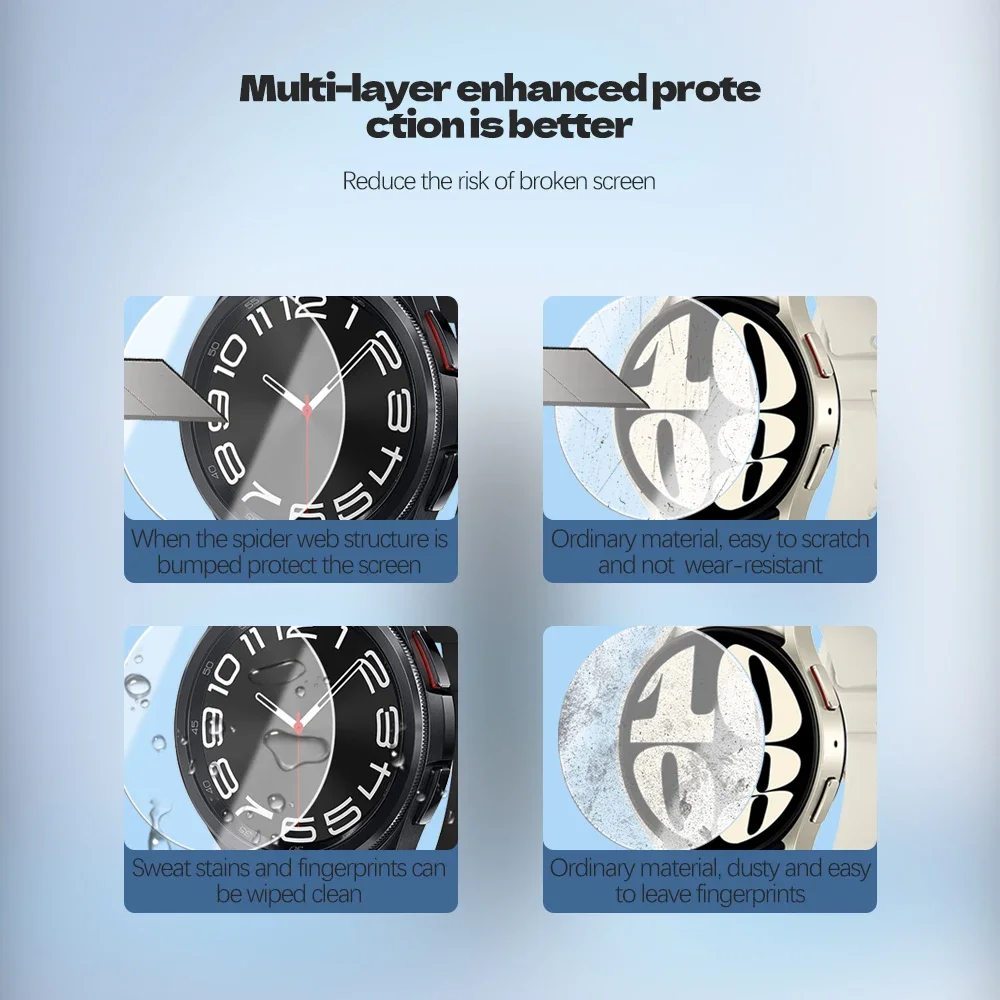 Закаленное стекло для Samsung Galaxy Watch 6/5 Pro/5/4 40 44 мм, защита экрана от царапин для умных часов Galaxy Watch 5 Pro/5/4