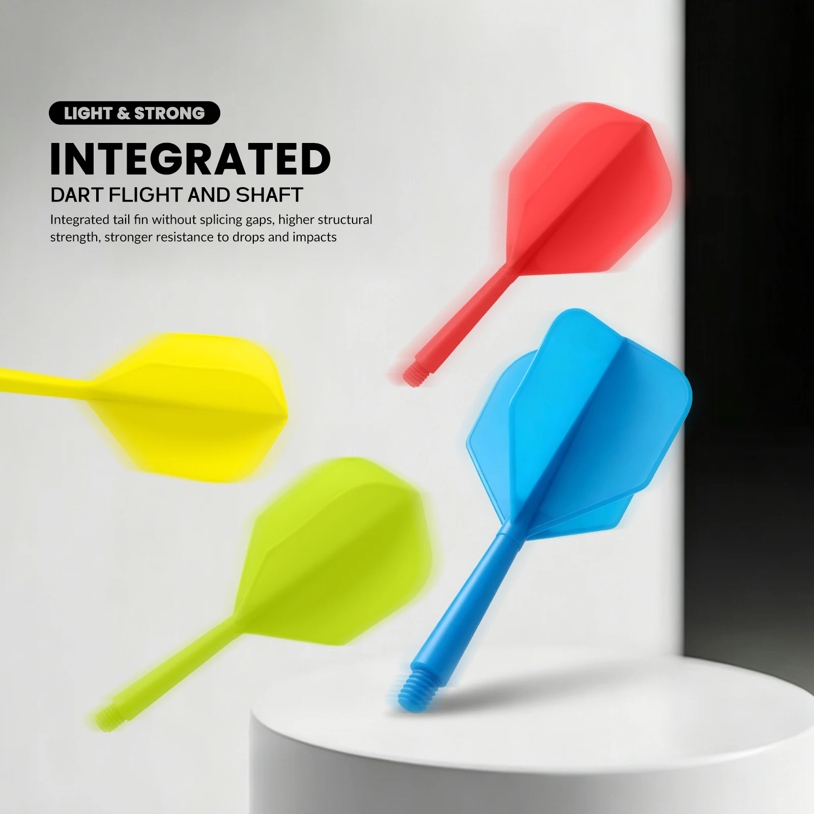 Huanqu 12-Piece Integrated Dart Tail Set, 75mm in Length, 2Ba Thread, High Toughness, Anti-Deformation, Resistant to Bending, Available in Multiple Colors.   This Product Is a Dart Accessory Suitable for Bars and Home Entertainment Settings, and Is a Professional Dart Sports Equipment for Dart Enthusiasts, with a Durable Tail Section.