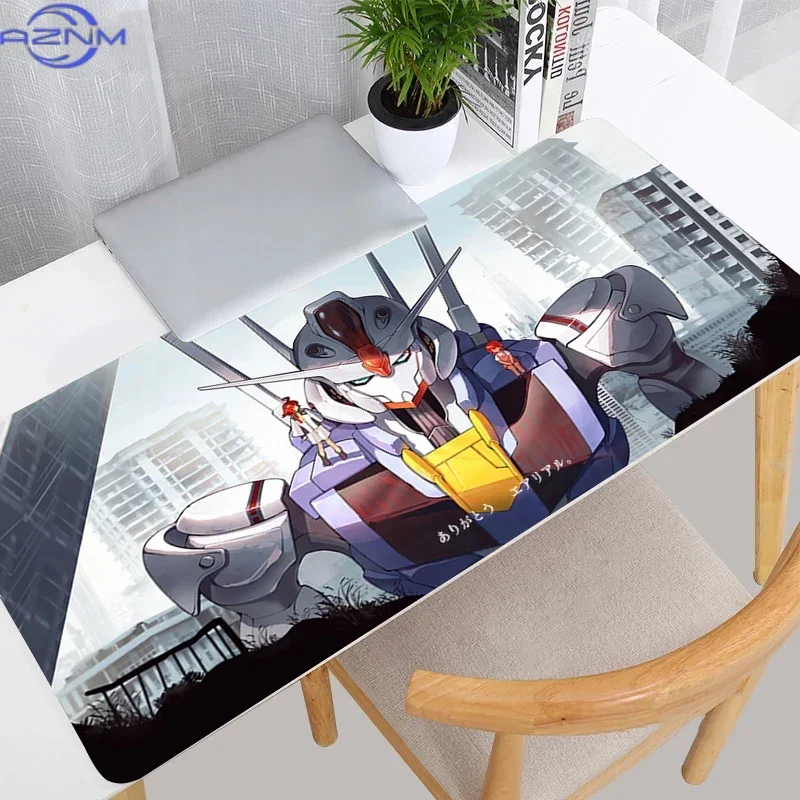 Gaming Mouse Pad Anime Mechanical Warrior G-gundam A-aerial Desk Mat Rubber Base Computer Mouse Mat Lock Edge Gamer Keyboard Pad