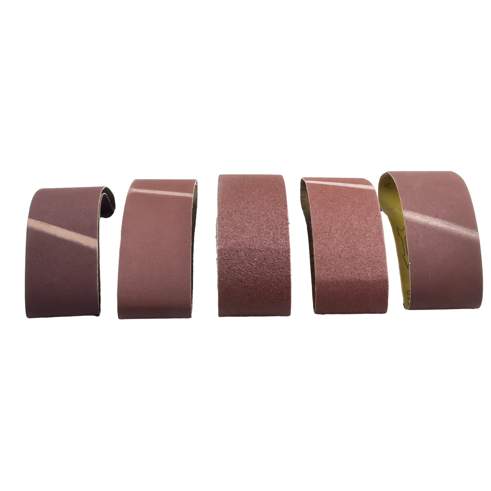 Abrasive Band Sanding Belts 75mm*533mm 5 Pieces 60/80/120/180/240 Grits Accessories Burgundy Replacement Hot Sale Newest