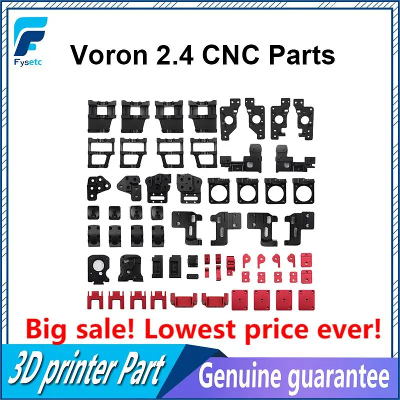 FYSETC 3D Printed CNC Parts Metal Full Parts Kit For Voron 2.4 R1 CNC 3D Printer Upgrade Aluminum Alloy Frame Printed Parts