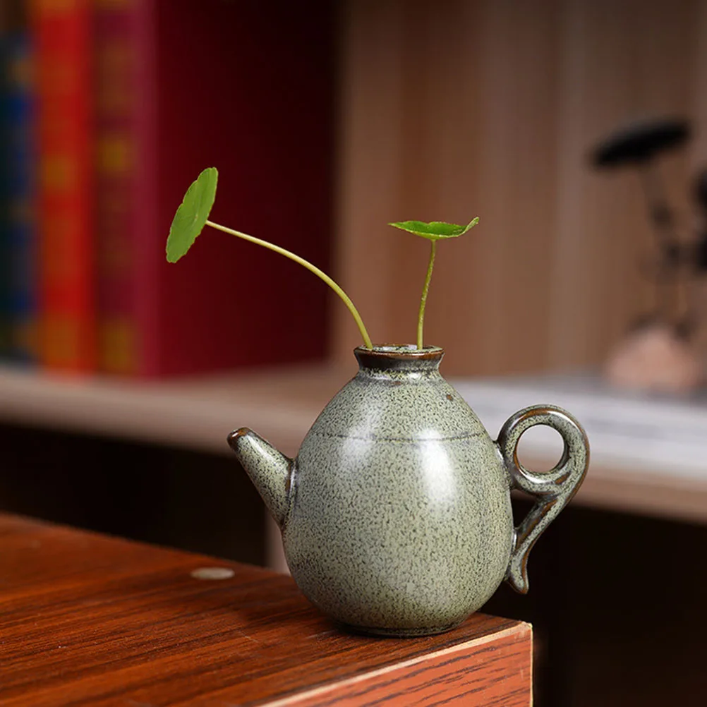 

6Pcs Kiln Mini Vases Elegant Ceramic Flower Arrangement Containers Small Vase Crafts for Home Office Decoration