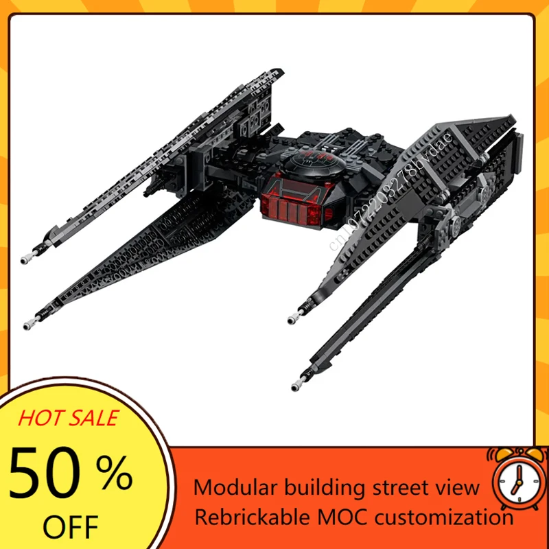 

630PCS MOC Space Battle Series Kylo Ren's TIE Starfighter Model Building Blocks Technology Bricks Assembly Toys Gifts