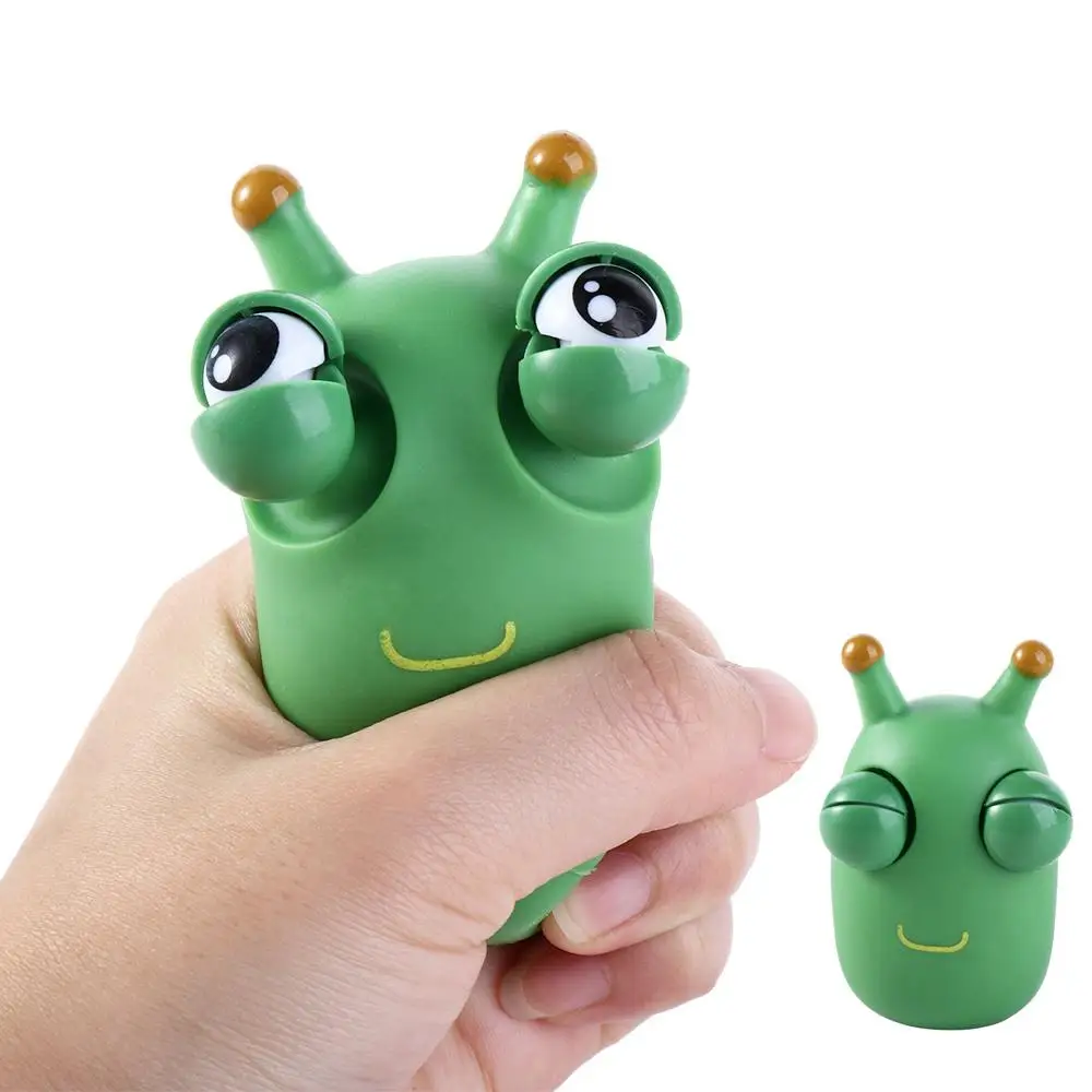 Gifts Green Eye Popping Halloween Party Favor Fidget Toy Worm Pinch Toy Squeeze Toy Eye Poppers Squeeze Eyeball Popping Toy