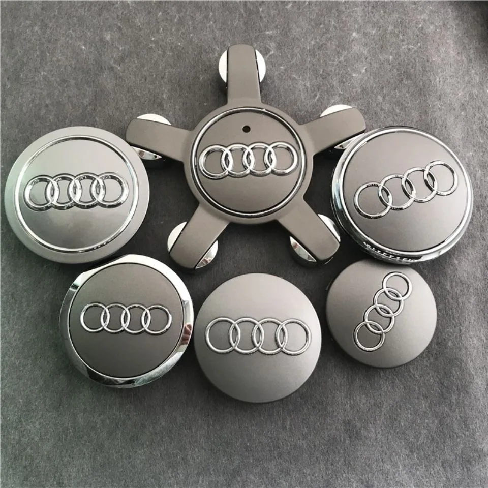 4pcs AUDI A3 A4 A5 A6 A7 A8 S4 Q7 Q3  Wheel Center Cap Hub Covers 60mm 61mm 68mm 69mm 135mm Car Styling  Badge  Auto Accessories