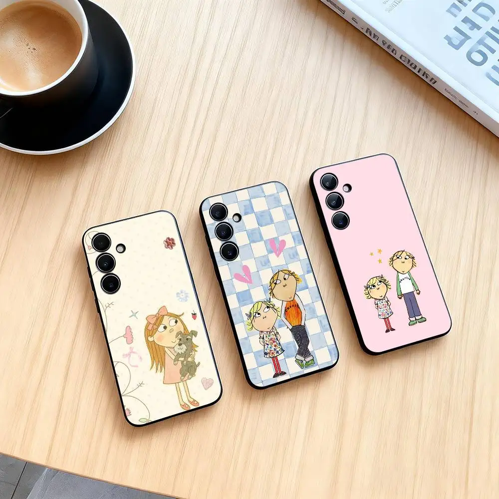 C-Charlie And Lola TV Animtion  Phone Case For Samsung Galaxy A73,A72,A71,A70,A53,A52,A51,Others Soft Black Cover Gift