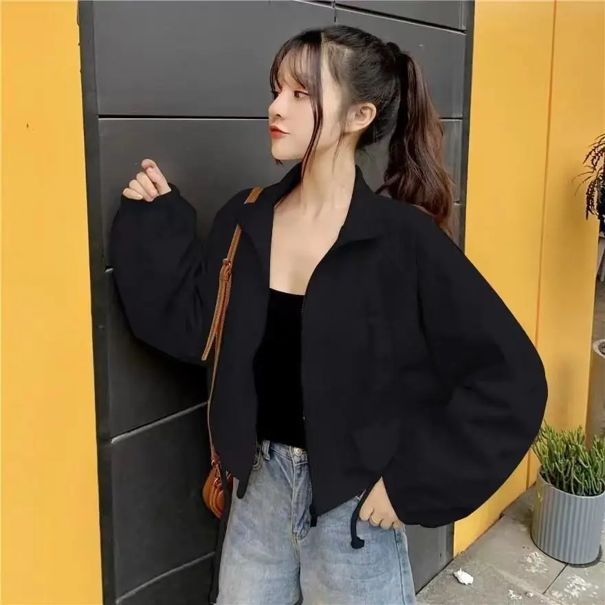 Autumn BF Style Loose Coat Spring Dress Female Student Casual Jacket Baseball Suit Long Sleeve Sunscreen Clothing Tide