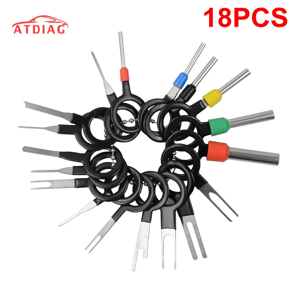 18pcs Terminal Removal Tool Car Electrical Wiring Crimp Connector for KIA Rio K2 K3 K4 K5 KX3 KX5 Cerato,Soul,Forte,Sportage R,S