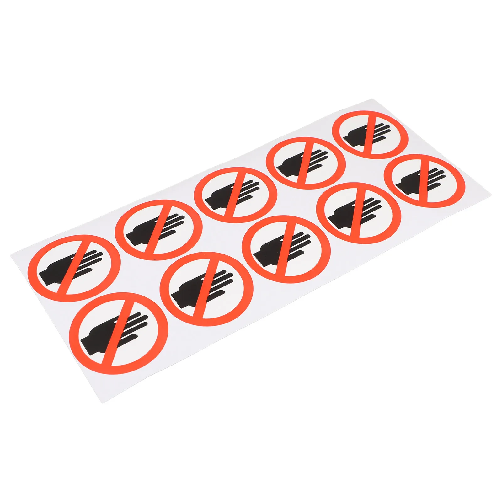 1Sheet Do Not Touch Warning Decals Adhesive Safety Label Stickers Peel Stick Vinyl for Machines Devices Walls Tools Safety view 2