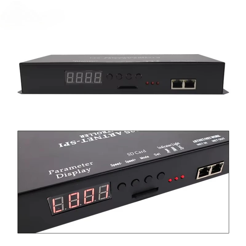 

K16 16-Channel Art-Net to SPI Pixel Controller – SD Card Standalone for Club & KTV Lighting