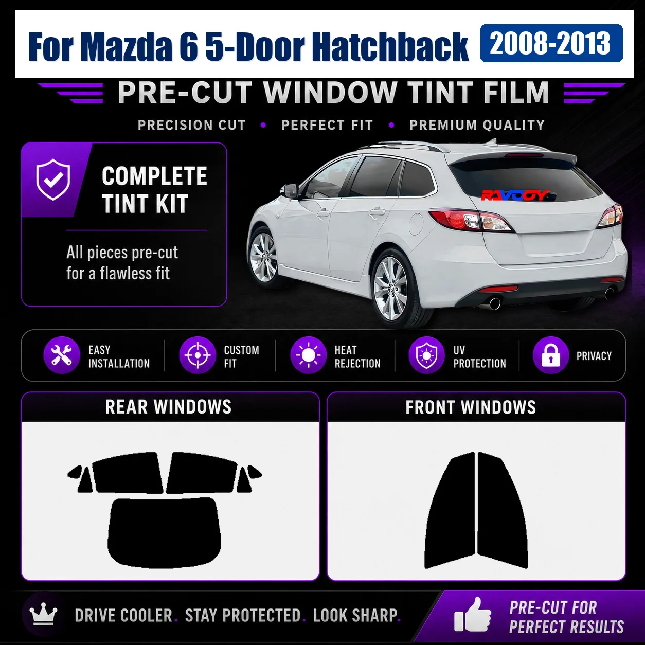 for-mazda-6-5-door-hatchback-2008-2013-precut-front-rear-window-glass-tint-kit-custom-cut-kit
