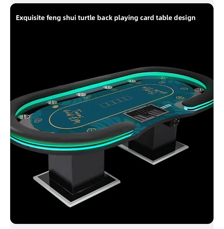 

280X140 см Разнообразие настольных светодиодных фонарей, изготовленный на заказ стол для шахматных шахмат в материках и чипсов для карточных помещений.