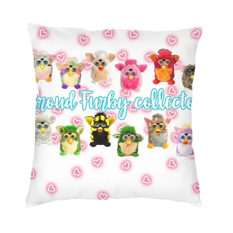 Proud Furbys Collector Pillow Case 40x40cm Decoration Kawaii Cushion Decoration Salon Square Pillowcase