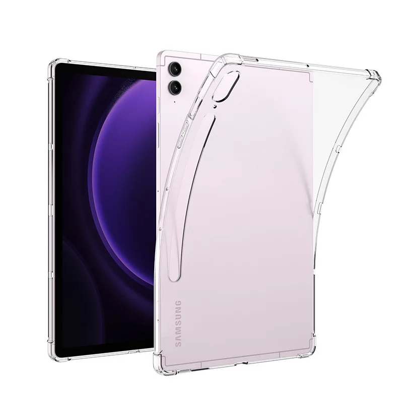 Capa transparente para samsung galaxy tab s10 s9 ultra 14.6 polegadas tab s10/s9 + fe 12.4 polegadas tpu macio airbag capa funda para s10 fe +