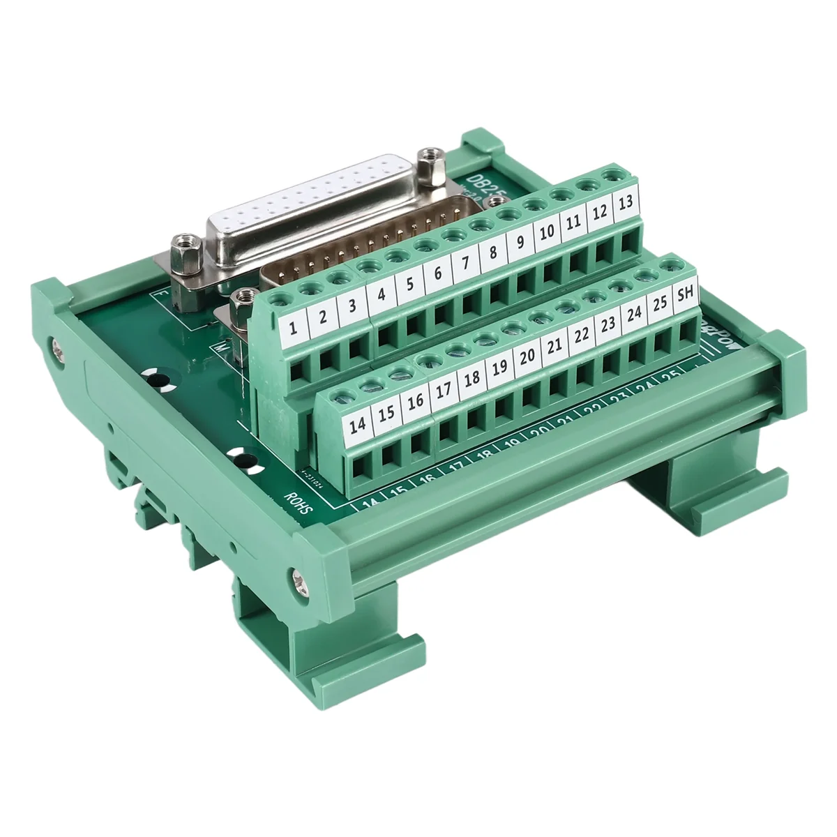 DB25 DIN Rail Mount Interface Module Male/Female Connector Breakout Board