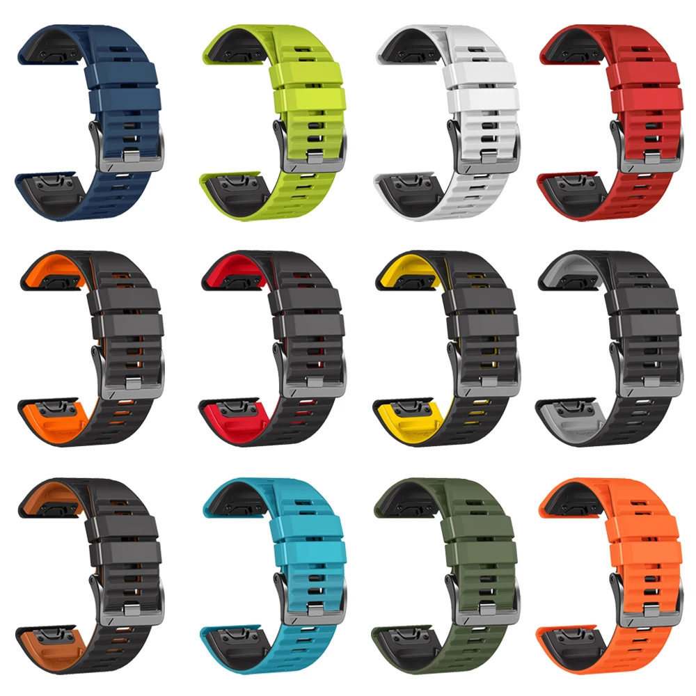 Silicone Strap 22mm 26mm For Garmin Fenix 7X 7 6X 6 Pro 5X 5 Plus Bands Epix Gen 2 51MM 47MM 945 955 Tactix Bravo Watch Bracelet