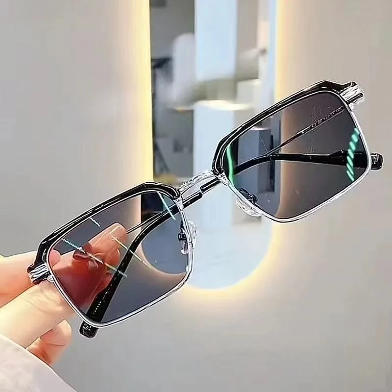 Photochrome Anti-Strahlungs-Brille, Brillen für Damen und Herren, Vintage-Augenbrauenrahmen – Detail 3