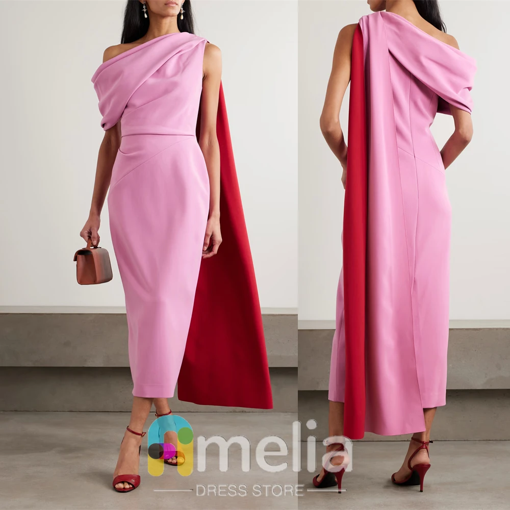 Amelia Sleeeveless Prom Dress Party With Tea Length Evening Dress With Women Wedding Party Formal Gowns Arabia