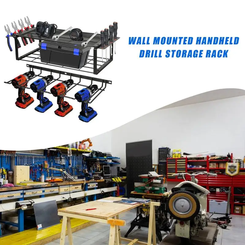 

Electric Drill Wall Rack Drill Tool Rack Power Tool Wall Storage Heavy Duty Utility Tool Organization For Garage Hardware Store