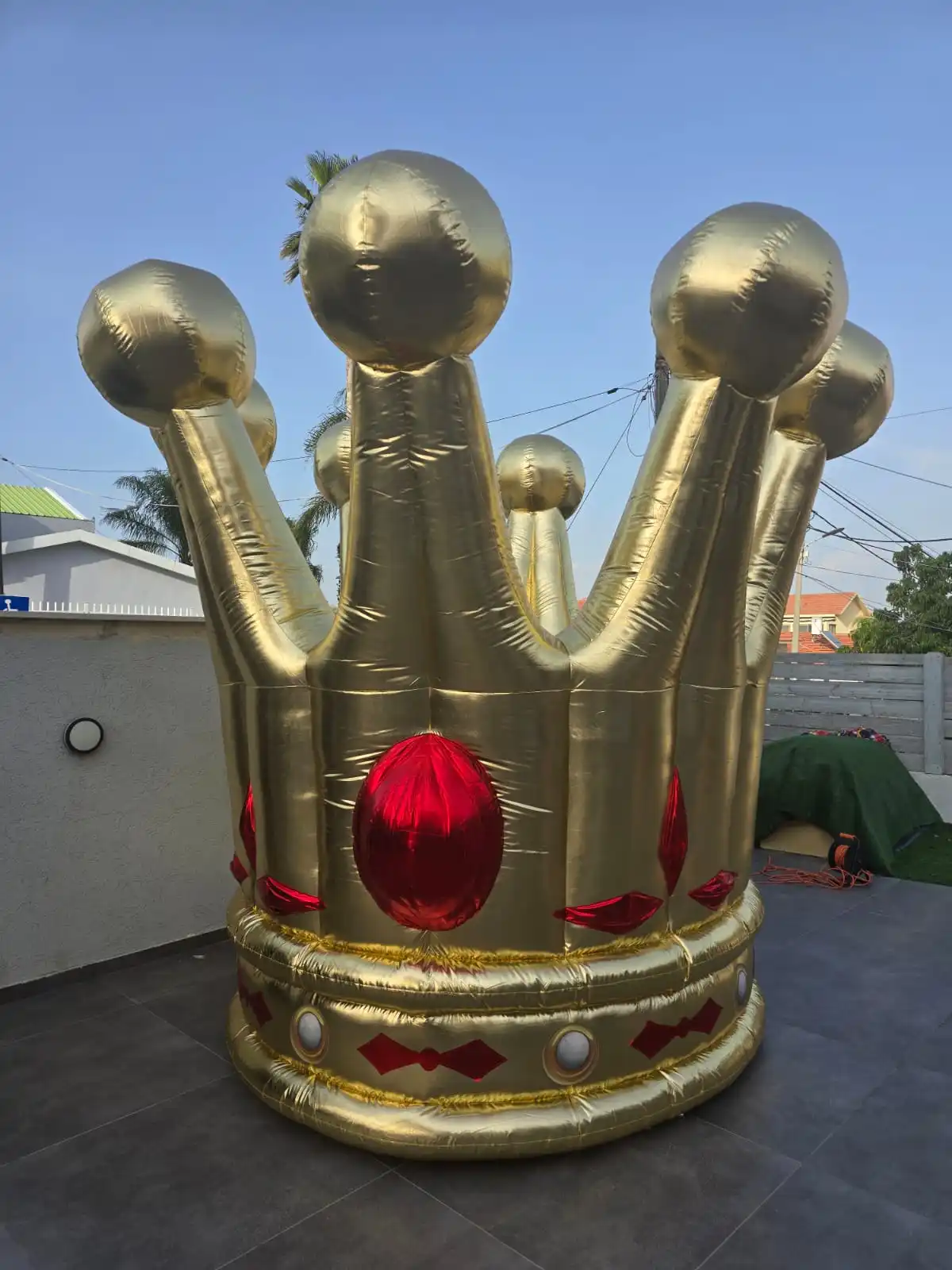 

inflatable decoration golden inflatable crown, giant Inflatable Crown Hat Cap For Birthday Party