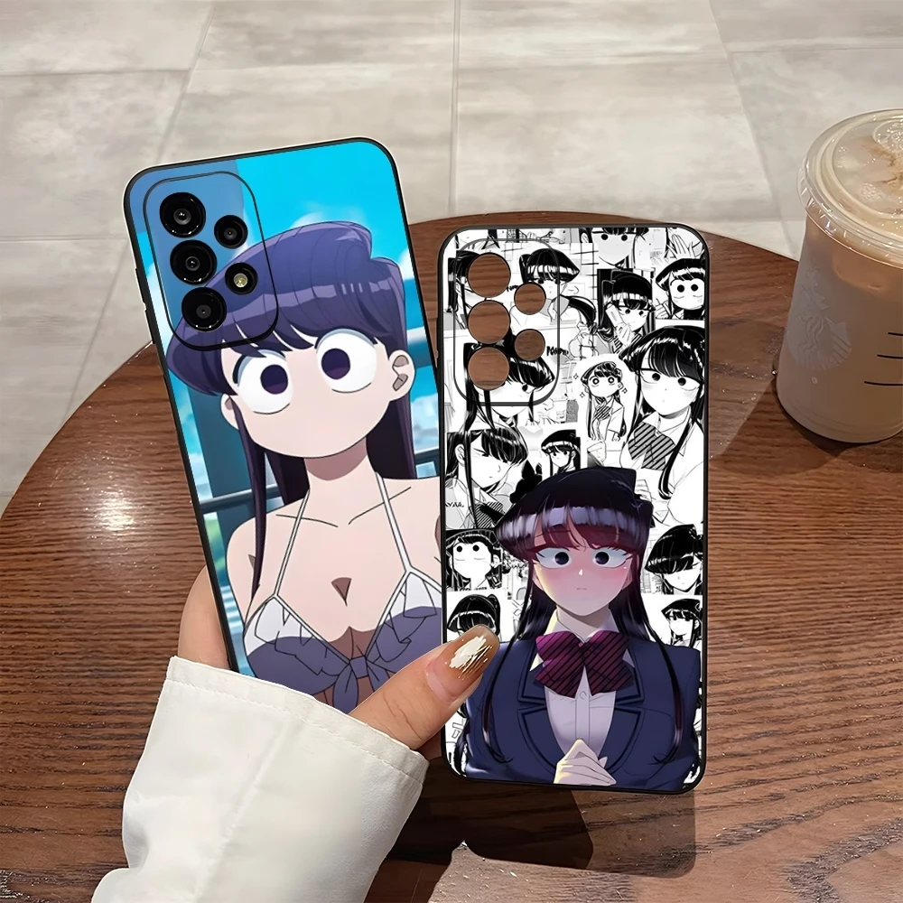 Manga Chibi Komi Shouko Komi-San Phone Case For Samsung S25 S24 Ultra S23 Fe S22 S20 S21 Plus A13 A14 A54 A34 A24 A53 A14 Cover