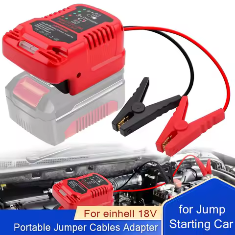18V Battery Car Jump Starter Adapter Portable Jumper Cables Adapter 18V Li-ion Battery for Einhell Battery
