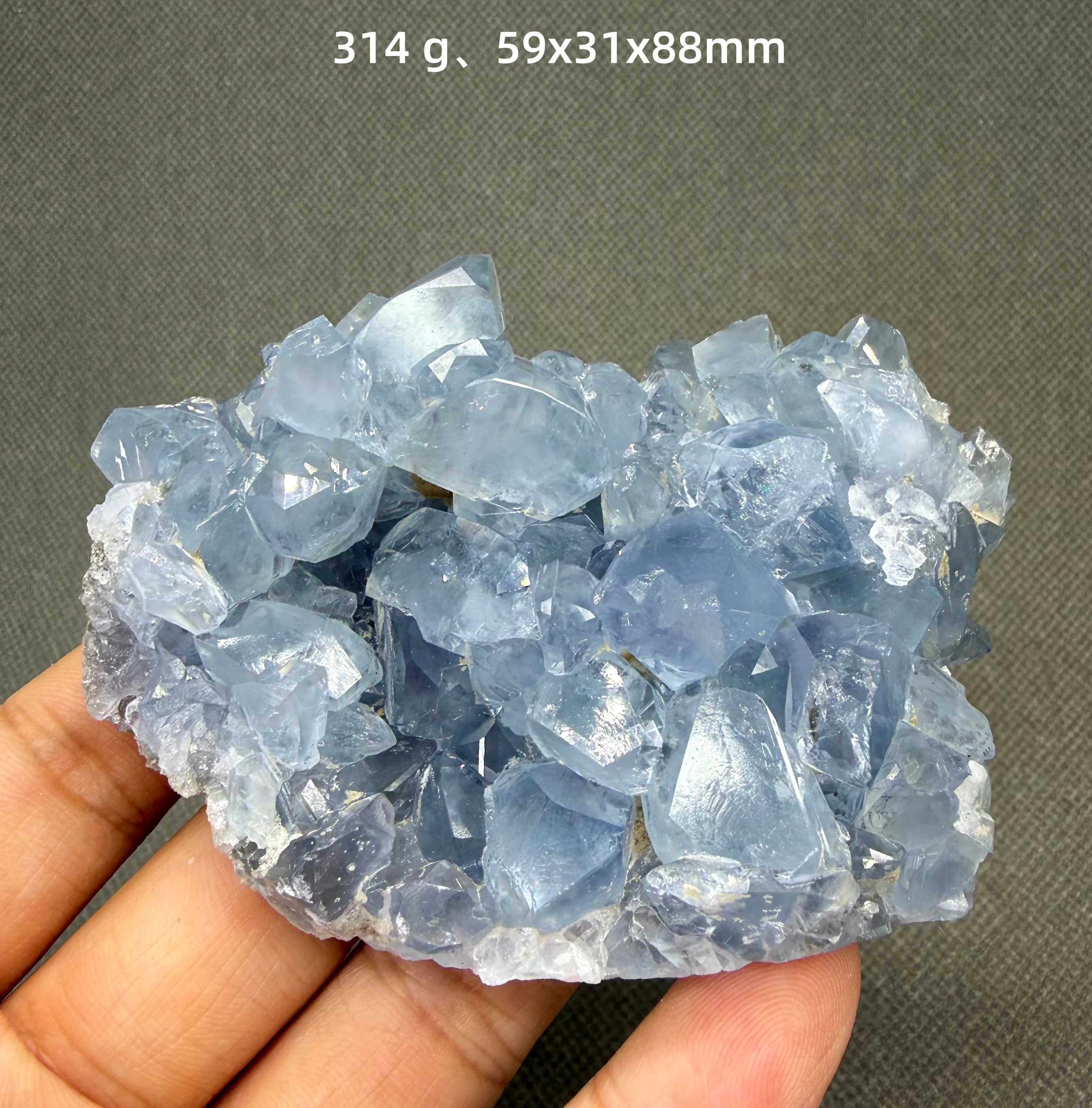 Natural Celestine Crystal Cluster Sky Blue Prismatic Mineral Specimen Home Decor