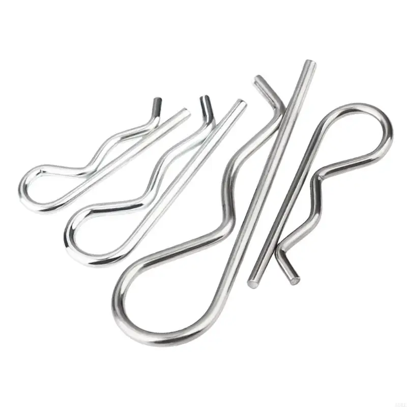 A0KE 100Pcs Fasteners Safety Split Clip Retaining Hair Pins Easy Installation