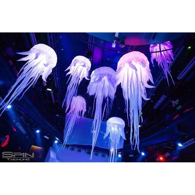 jellyfish for led inflatable advertising Inflatable tube hanging decorative lighted Jellyfish for inflatable toys