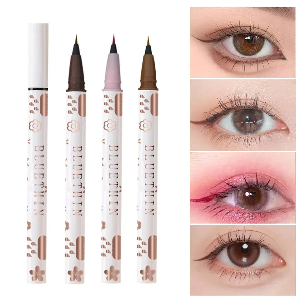 Ultra-thin Matte Liquid Eyeliner Lower Eyelash Pen Waterproof Quick Dry Glitter Silkworm Pencil Korean Makeup for Women Cosmetic