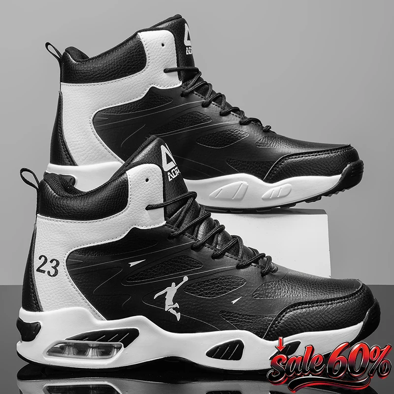 

Мужские баскетбольные кроссовки с высоким верхом, кроссовки с воздушной подушкой, нескользящая дышащая спортивная обувь для мужчин, спортивная обувь для тренировок на открытом воздухе