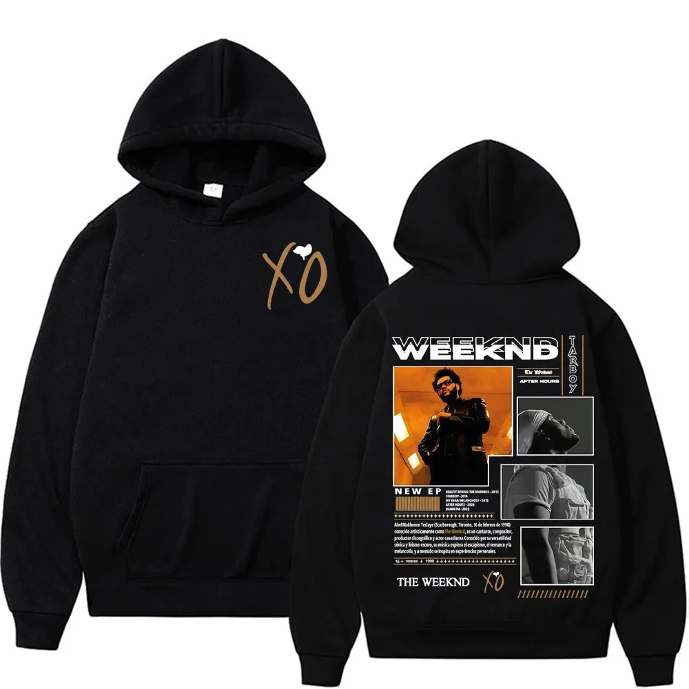 Sudadera con capucha Retro The Weeknd After Hours Album para hombre, sudaderas con capucha de gran tamaño de Hip Hop Vintage de los años 90, sudadera informal cómoda de lana para hombre
