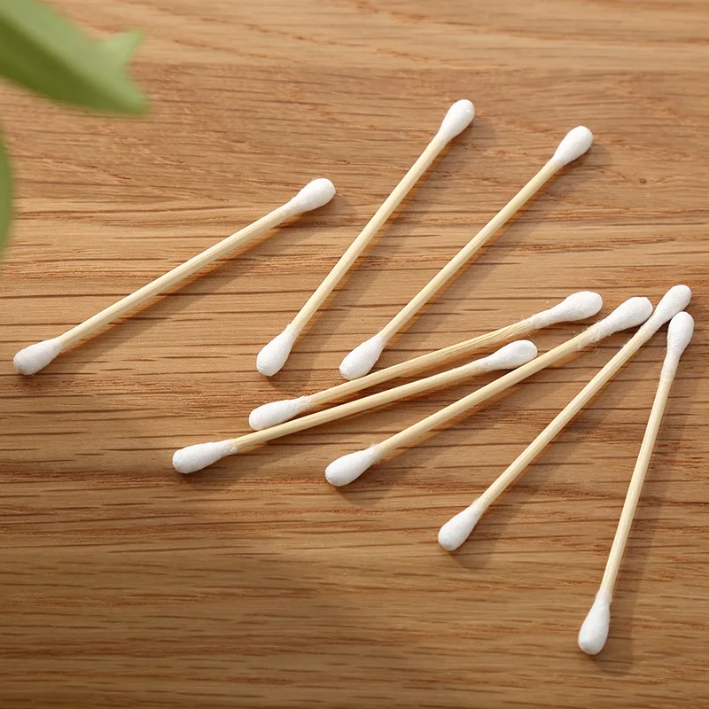 Disposable cotton swab, double ended makeup cotton swab, makeup removal cotton swab