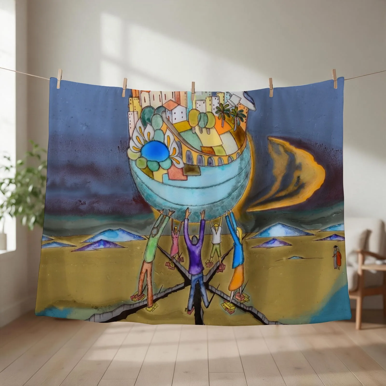 Balancing act future Throw Blanket Thermals For Travel For Decorative Sofa Large wednesday Blankets