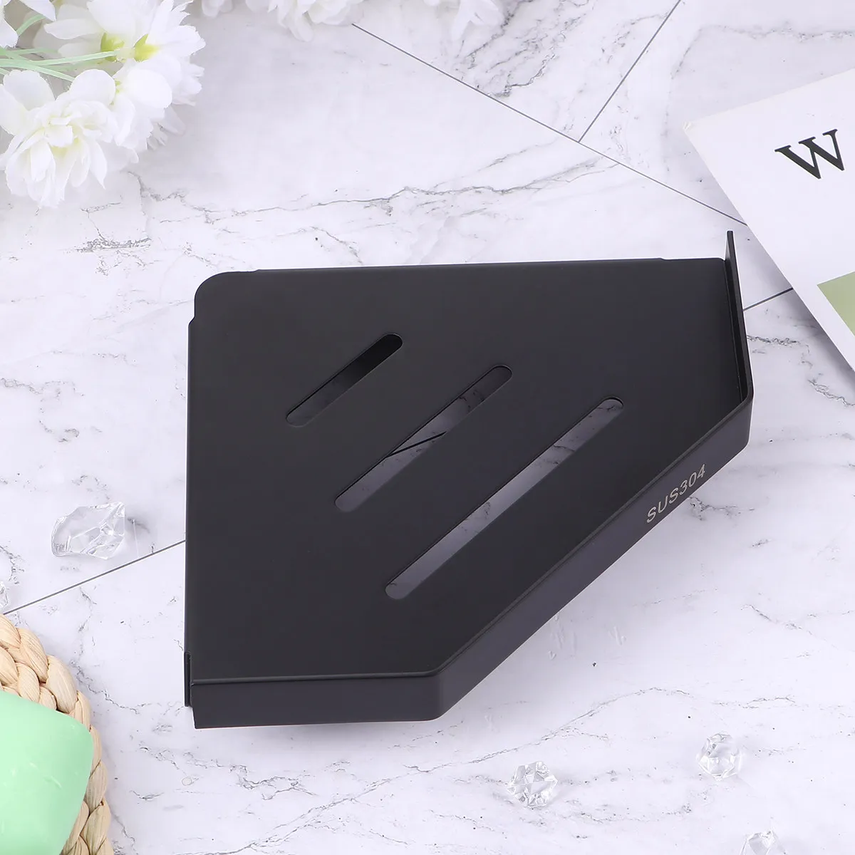 

1 шт. пластиковая настенная полка-органайзер без сверления для кухни и ванной, держатель для душа