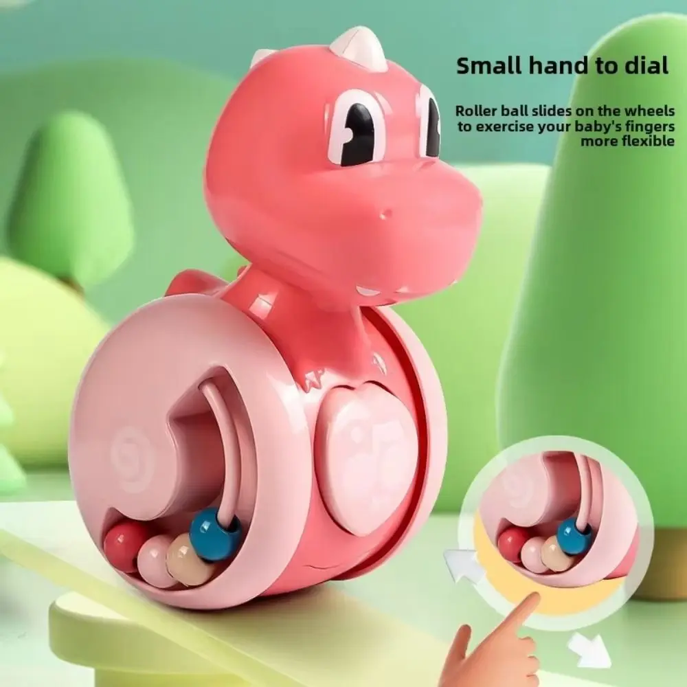 Creatieve Fawn Sliding Tumbler Cartoon Vroege Onderwijs kinderen Tumbler Rammelaar Druk Piepende Muzikale Dinosaurussen Tumbler Wobbler