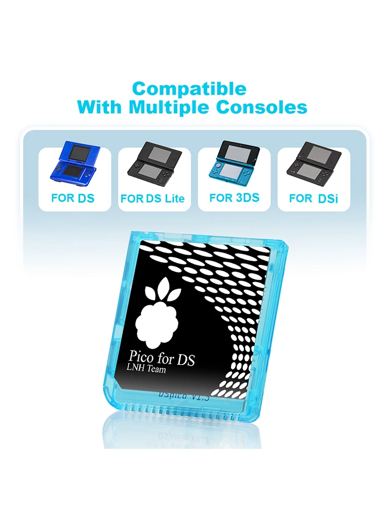 Pico for DS Dspico MicroUSB Fully Transparent Shell 16 MBit for Nintendo DS DSLite 3DS DSi NEW 3DS XLRetro Game Console view 3
