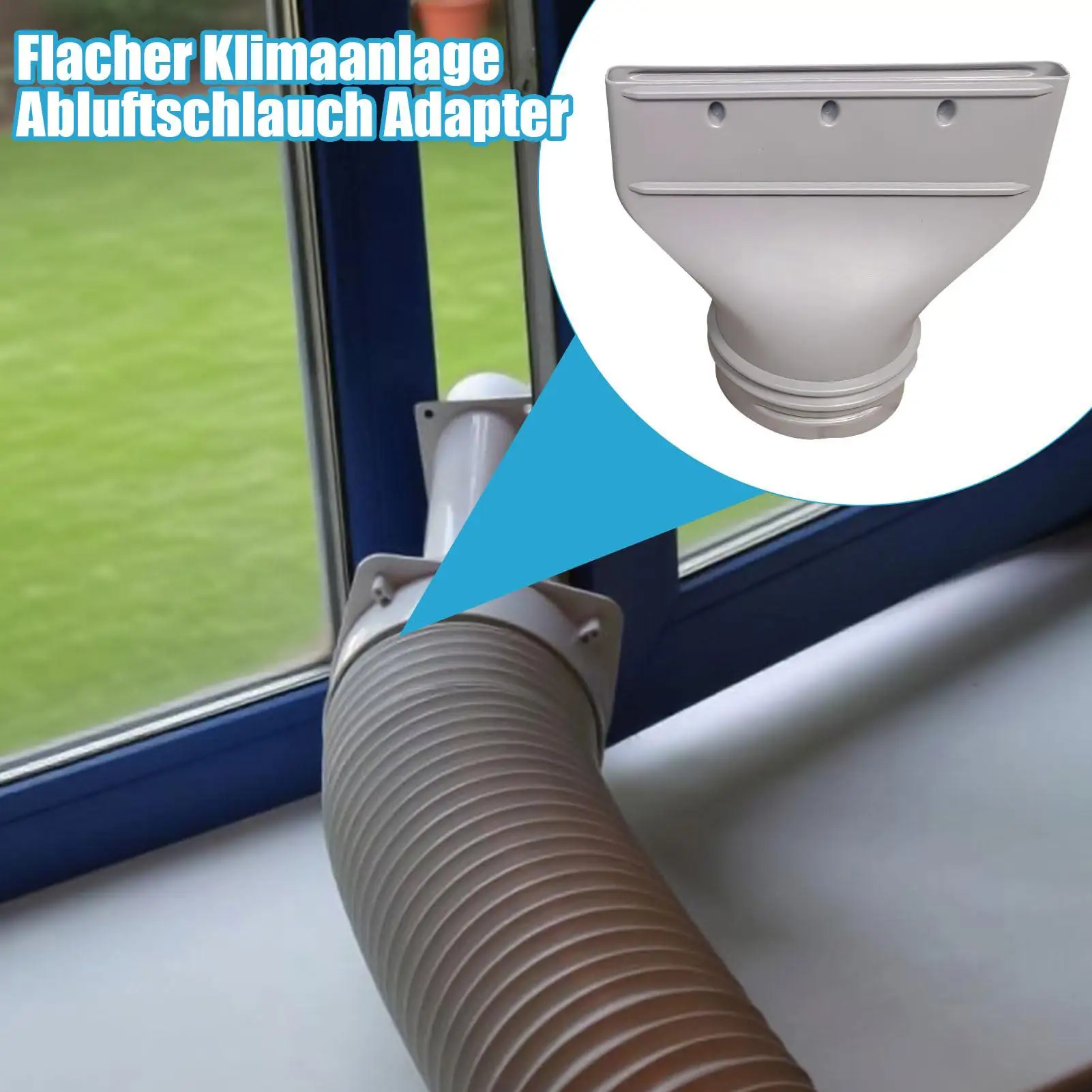 

Портативный соединитель для шланга переменного тока Портативный соединитель для выхлопного шланга переменного тока подходит для труб диаметром 5,1 дюйма 5,9 дюйма для гостиной в помещении