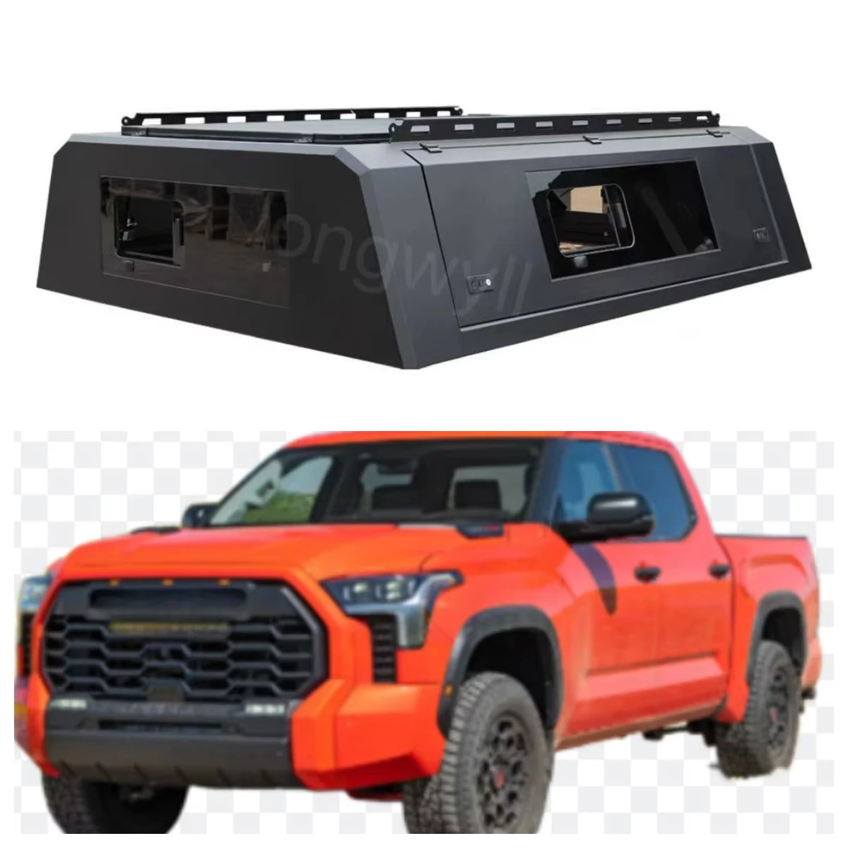 

Customized Hard Aluminum Alloy Truck Tub Topper for Tundra Land Cruiser Waterproof Camper Shell Smart Cap Sports Key Lock