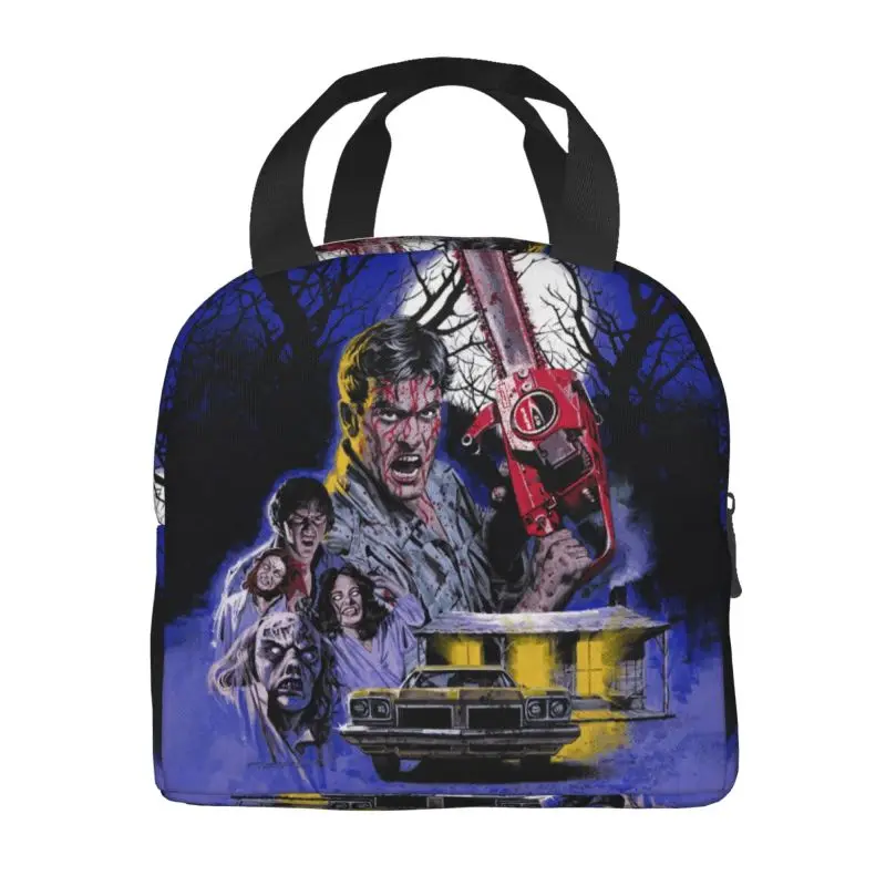 The Evil Dead Insulated Lunch Bags for Work School Supernatural Horror Film Portable Thermal Cooler Bento Box Women Kids