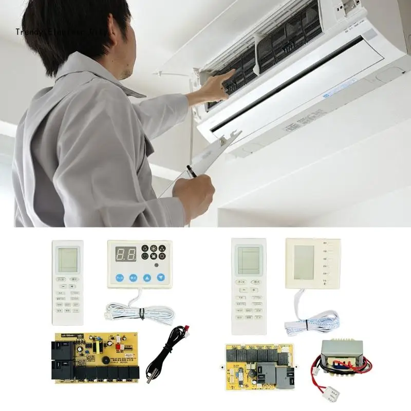 Air Conditioner Control Panel Board Computer Board Modified with LCD Display Universal Control System Temperature Manage R9CD