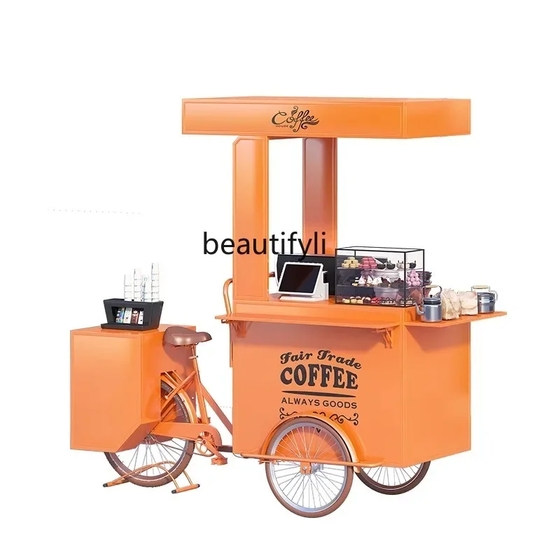 

A Dining car stall trolley night market stall car movable snacks coffee stall promotion carHY