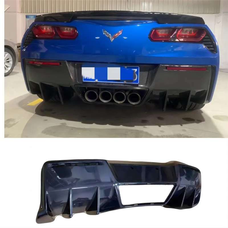 

Carbon Fiber Car Racing Rear Bumper Lip Diffuser Spoiler Fit Voor Chevrolet Corvette C7 Z06 2012 -2018 auto Styling