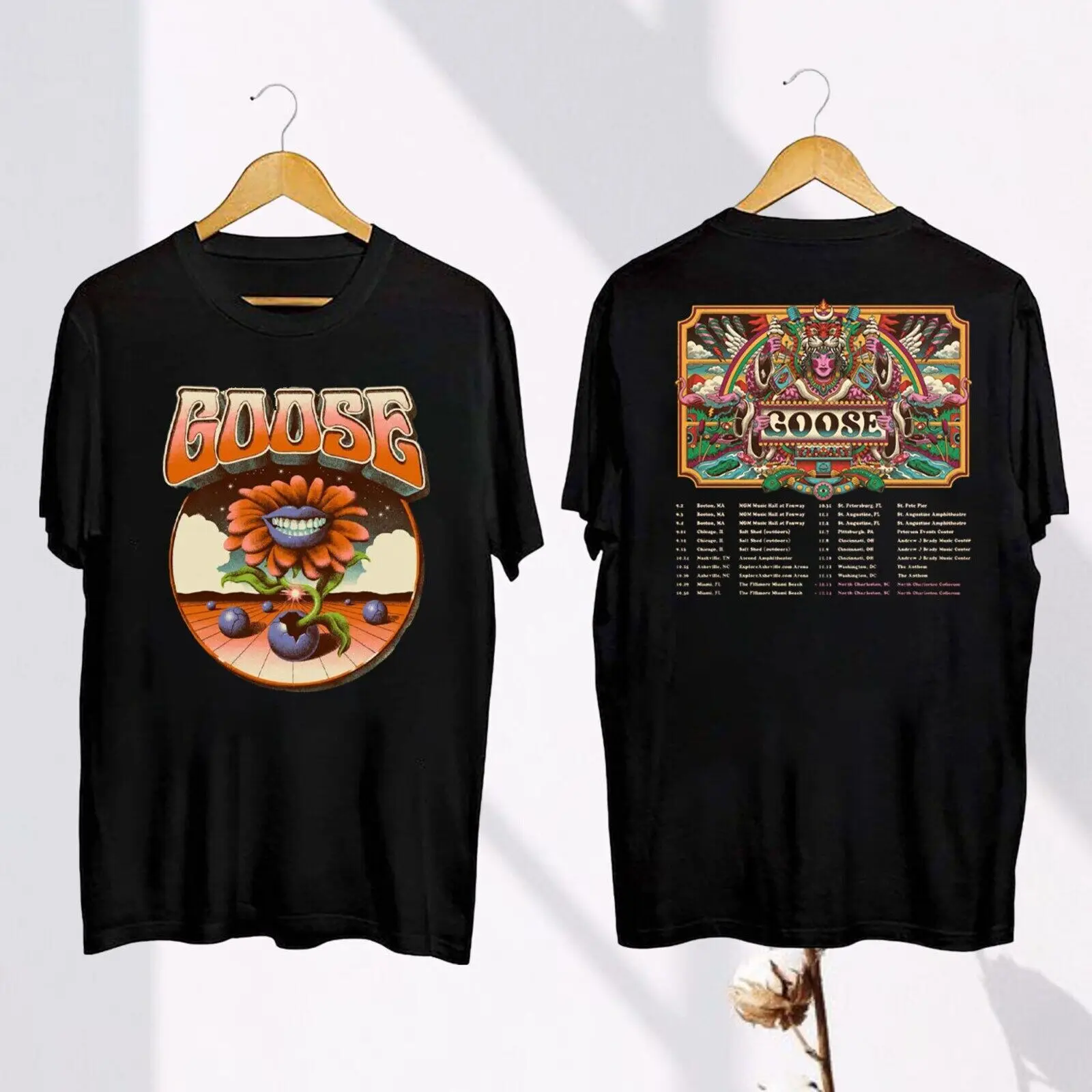 

Graphic Goose Band 2024 Tour Shirt, Мерцающая лента 2024, Мерцающая лента Fa