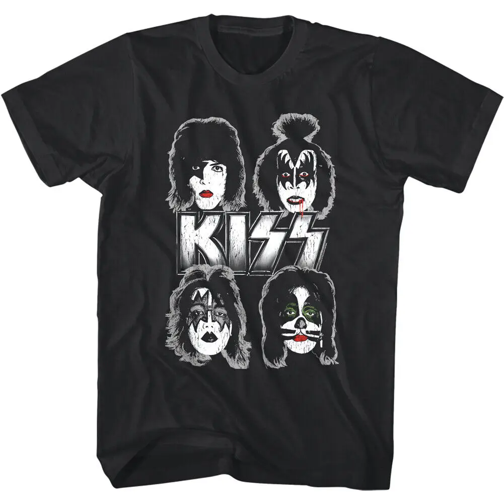 Kiss Dynasty Album Cover Men's T Shirt Rock Band Painted Faces