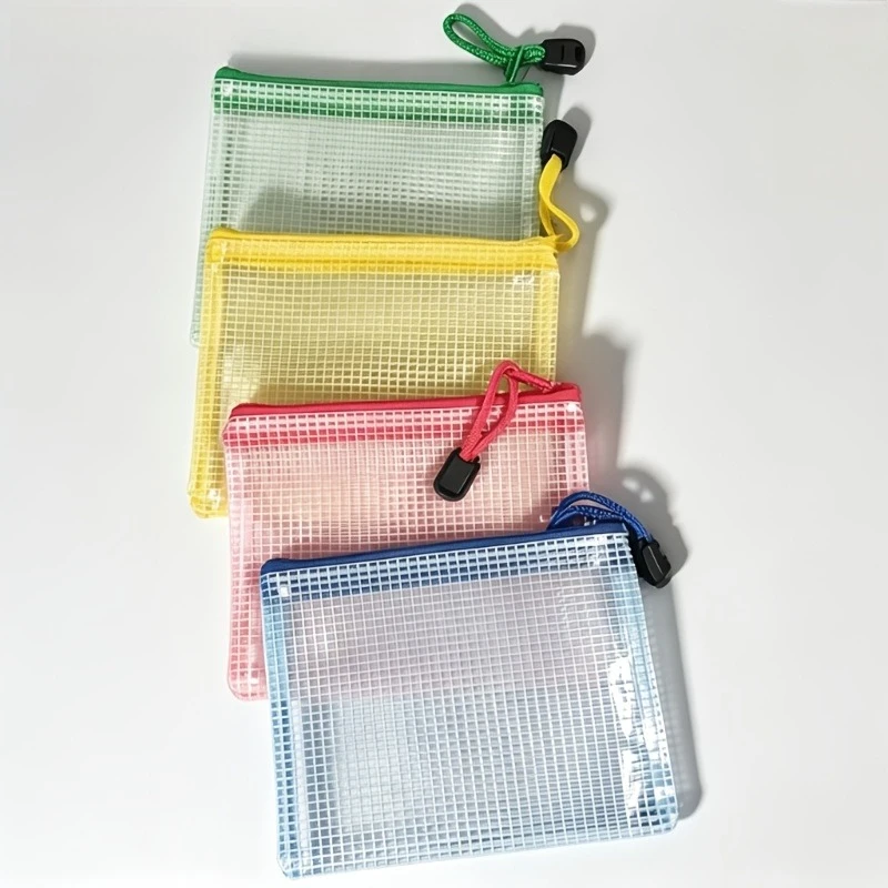 Mini Grid PVC Small Bags, Classic Small Wallet, Card Bag, Headphone Bag, Key Card Bag, Office Supplies, Jewelry Bag Color Random
