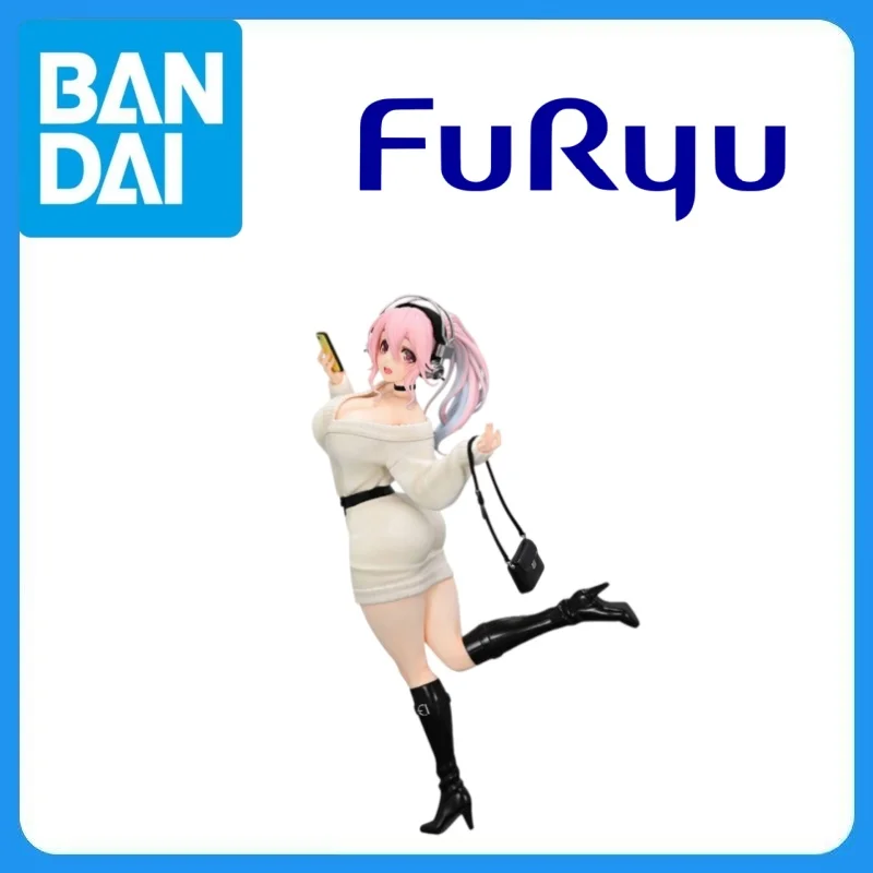 В наличии Оригинальная фигурка FuRyu SoniComi (Super Sonico) Sonico Trio-Try-iT, версия Winter Memory, аниме-фигурка, гаражный набор, аниме-мультфильм